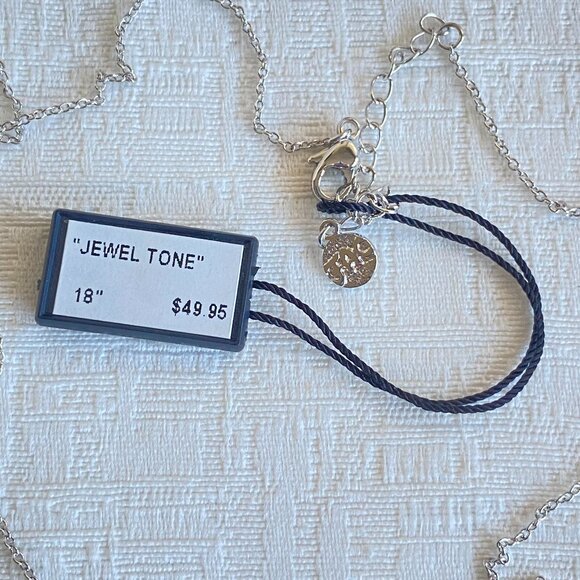 FAC Mystic Rainbow Crystal Silver Tone Necklace NWT - Picture 7 of 8